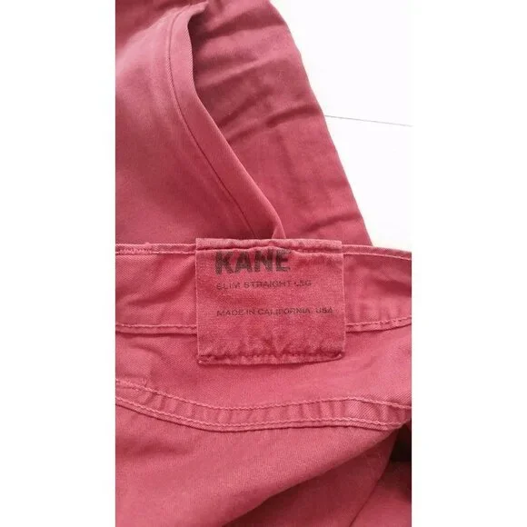 $192 J BRAND JEANS Slim KANE Straight Leg CLAY RED Cotton ( 28 )